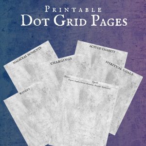 Dot Grid Printable Grimoire Pages
