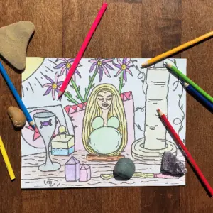 wiccan coloring pages printable witch coloring pages