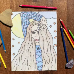 wiccan coloring pages printable witch coloring pages