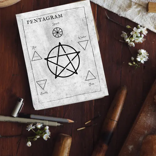 printable grimoire page printable book of shadows page bw elements