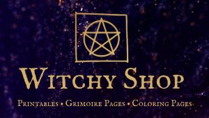 Wiccan Gathering Witchy Shop Printables Grimoire Pages Coloring Pages